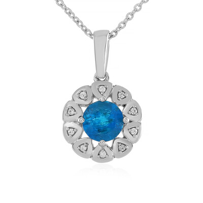 Collana in argento con Apatite Blu Neon