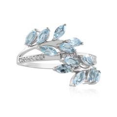 Anello in argento con Topazio Blu Cielo