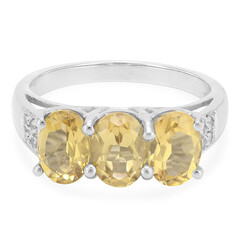 Anello in argento con Quarzo Champagne