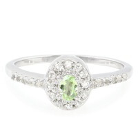Anello in argento con Granato Menta Merelani