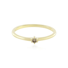 Anello in oro con Diamante Champagne I2