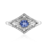 Anello in argento con Zaffiro Ceylon Blu (non riscaldato)