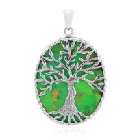 Ciondolo in argento con Turchese Kingman Mohave Verde (Art of Nature)