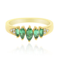 Anello in oro con Smeraldo Zambia AAA