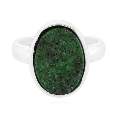 Anello in argento con Uvarovite