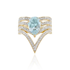 Anello in oro con Acquamarina AAA (SUHANA)