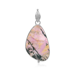 Ciondolo in argento con Rodonite Sulavesi (Bali Barong)