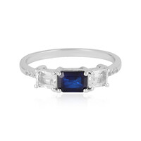 Anello in argento con Spinello Blu Royal