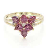 Anello in oro con Zaffiro Padparadscha (non riscaldato)