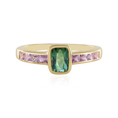 Anello in argento con Tormalina Verde di Benedito (Adela Silber)