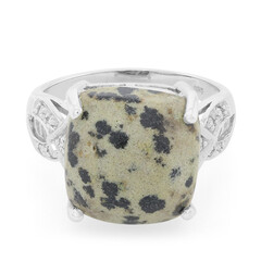 Anello in argento con Diaspro Dalmata