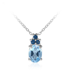 Collana in argento con Topazio Blu Cielo