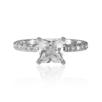 Anello in argento con Topazio Bianco