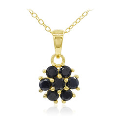 Collana in argento con Zaffiro Nero