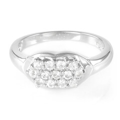 Anello in argento con Zaffiro Bianco
