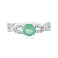 Anello in argento con Smeraldo Russo (Adela Silber)