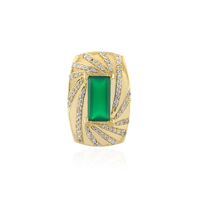 Ciondolo in argento con Onice Verde (MONOSONO COLLECTION)