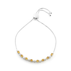 Bracciale in argento con Citrino