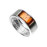Anello in argento con Ambra Baltica