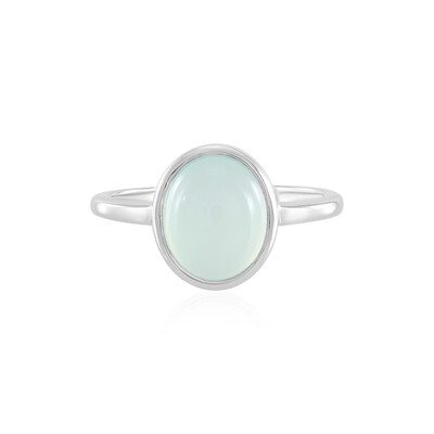 Anello in argento con Calcedonio Acqua