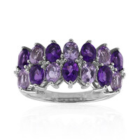 Anello in argento con Ametista Zambiana