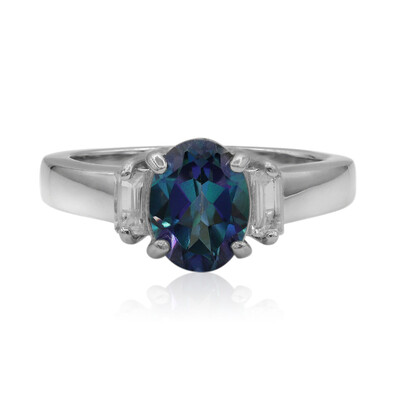 Anello in argento con Topazio Nettuno