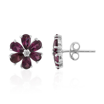 Orecchini in argento con Rodolite