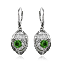 Orecchini in argento con Ambra Verde Colombiana