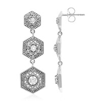 Orecchini in argento con Topazio Bianco