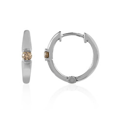 Orecchini in argento con Diamante Champagne I2