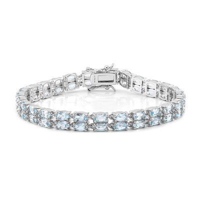 Bracciale in argento con Topazio Blu Cielo