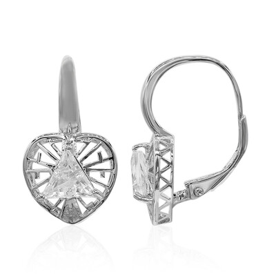 Orecchini in argento con Topazio Bianco
