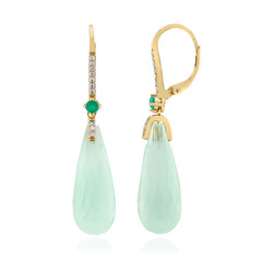 Orecchini in argento con Calcedonio Verde