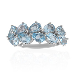 Anello in argento con Topazio Blu Cielo