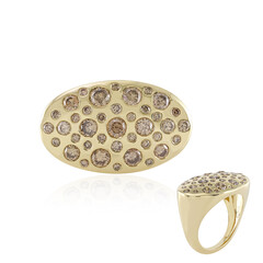 Anello in oro con Diamante Champagne I2 (de Melo)