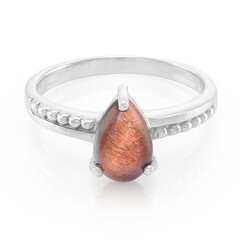 Anello in argento con Occhio di Tigre Rosso
