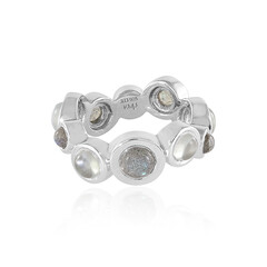 Anello in argento con Labradorite Verde Maniry (KM by Juwelo)