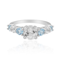 Anello in argento con Topazio Bianco