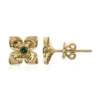 Orecchini in oro con Diamante Verde VS1