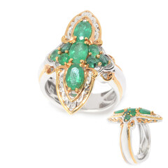 Anello in argento con Smeraldo Zambia (Gems en Vogue)