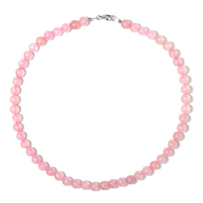 Collana in argento con Quarzo Rosa