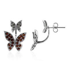 Orecchini in argento con Granato Mozambico (Annette classic)