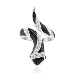 Anello in argento con Quarzo Fumè