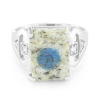 Anello in argento con Azzurrite del K2