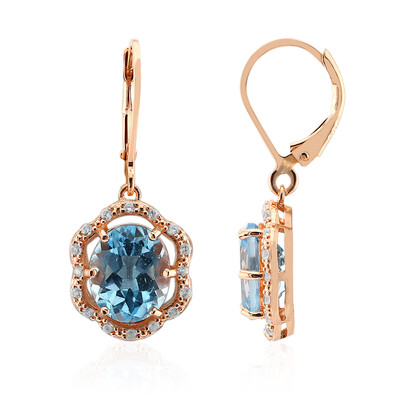 Orecchini in argento con Topazio Blu Cielo