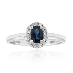 Anello in oro con Zaffiro Ceylon Blu