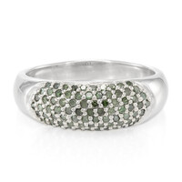 Anello placcato in platino con Diamante Fancy