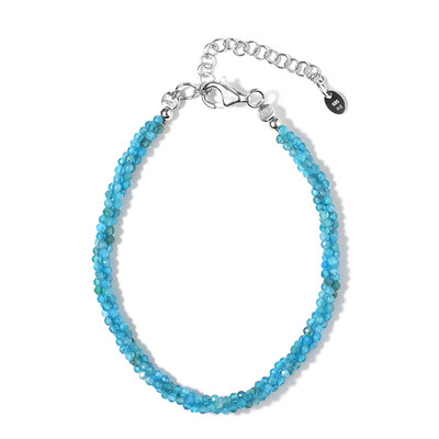Bracciale in argento con Apatite Blu Neon