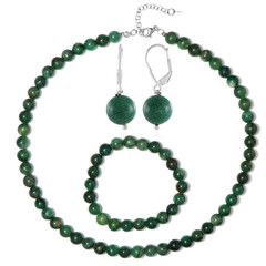 Parure in argento con Giada
