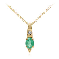 Collana in oro con Smeraldo Colombiano